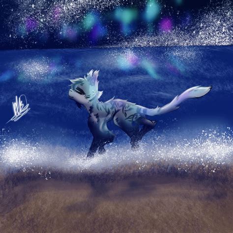 Le Here Gale Paw At The Beach Oc Art By Meh Rwarriorcats