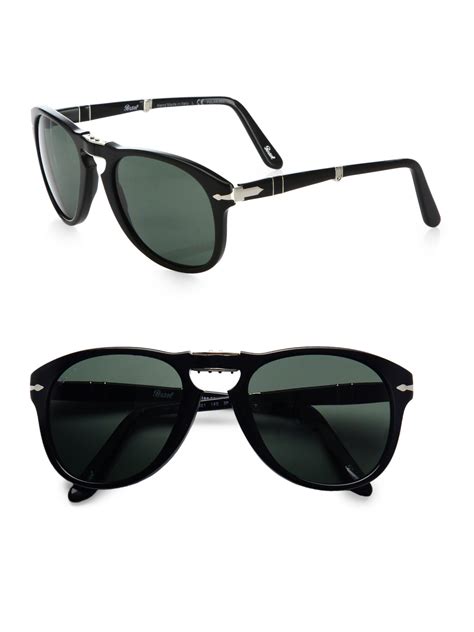 Persol Vintage Folding Keyhole Sunglasses In Black For Men Lyst