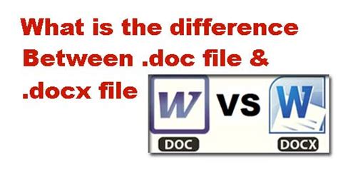 What Is The Difference Between Doc And Docx File
