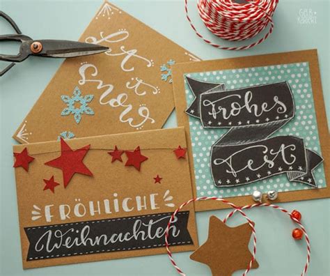 Schnelle und kostenlose lieferung gratis musterkarten geprüfte qualität. Weihnachtskarten mit Faux Calligraphy gestalten - HANDMADE ...