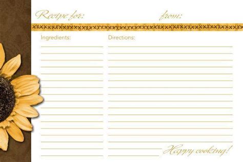 Free Editable Recipe Card Templates For Microsoft Word Free Download
