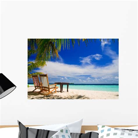 Relaxing Tropical Paradise Wall Mural By Wallmonkeys Peel And Stick