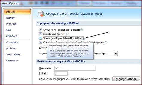 How To Show Developer Tab In Ms Word 2007 Ribbon Gethowstuff