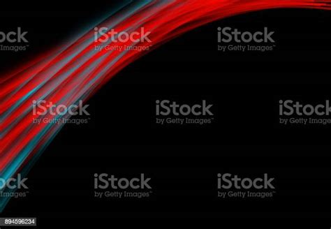 Teal And Red Abstract Curve Geometric Background Design Element