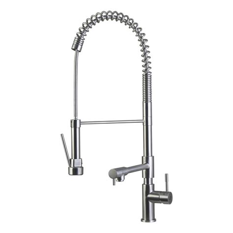 Dax Commercial Style Pull Down Kitchen Faucet With Double Spout Swive