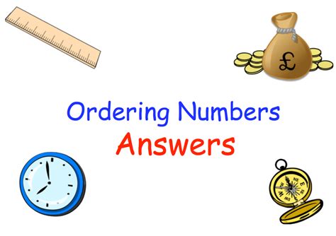 Ordering Numbers Answers Corbettmaths Primary