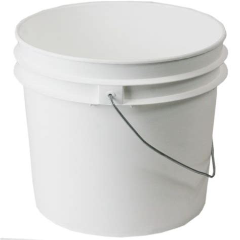 Plastic 3 5 Gallon Round Bucket W Wire Bale Handle With Plastic Roller