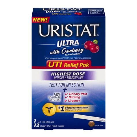 Uristat UTI Relief Pak with Cranberry, 12.0 CT - Walmart.com
