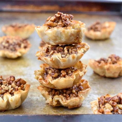 Mini Phyllo Pecan Tarts With Maple Syrup My Sweet Precision
