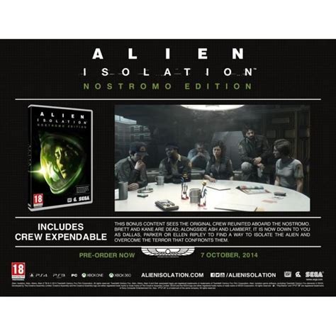 Alien Isolation Nostromo Edition Xbox 360 Achat Vente Jeux