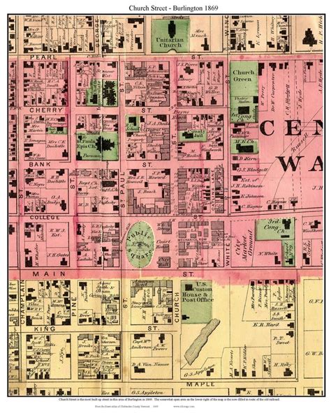 Old Maps Burlington Map