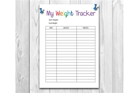 Free Printable Weight Log Tutorial Pics