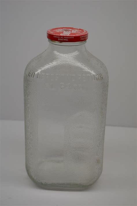 Vintage Daily Sun Orange Juice 64oz Half Gallon Glass Bottle W Lid Oj Glass Bottles Bottle
