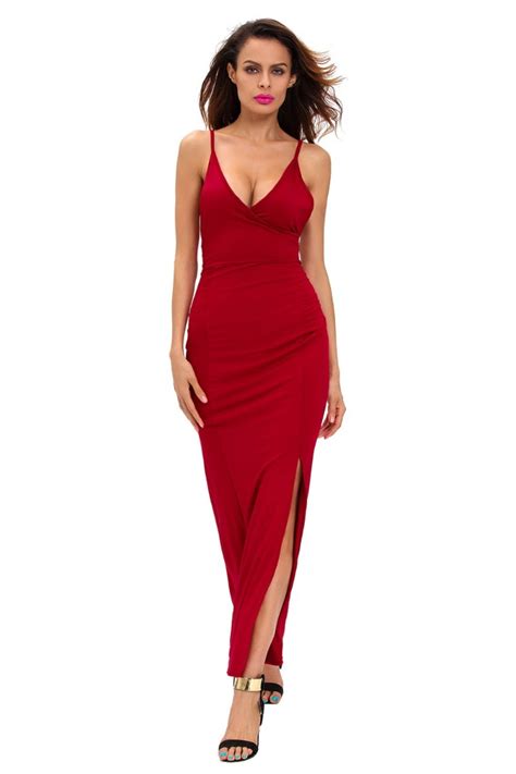 Sexy Vestido Rojo Largo Elegante Espalda Descubierta 61122 55000 En Mercado Libre