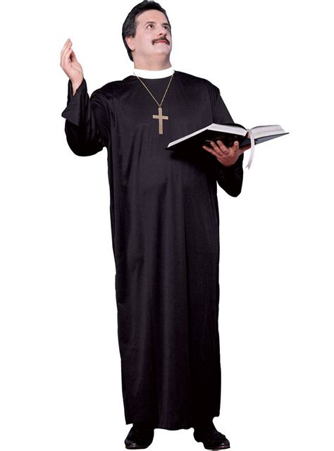 Priest Plus Size Mens Religious Costume Priest Plus Size Costume