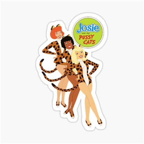 josie and the pussy cats sticker by kazeeida redbubble