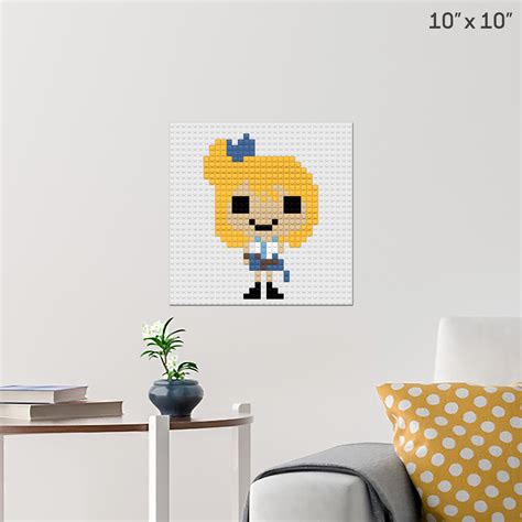 Lucy Heartfilia Pixel Art Wall Poster Build Your Own With Bricks Brik