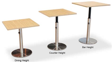 Height attributes can be added to the < table > tag as well as the < td > tag. Height Adjustable Tables | Dining and Bar Height | Pub and ...