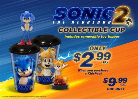 Sonic Movie 2 Collectable Cups Coming To Amc Theaters Rsonicthehedgehog