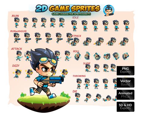 2d Game Character Sprite Sheets 01 071 Game Art Partners