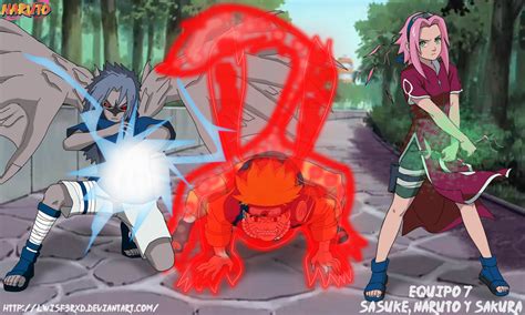 Equipo 7 Sasuke Naruto Y Sakura By Lwisf3rxd On Deviantart