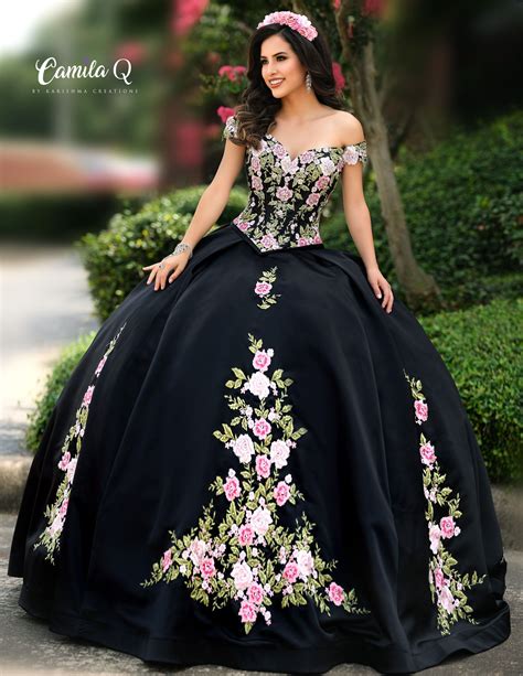 Floral 2 Piece Off The Shoulder Quinceañera Dress Camila Q Style Q1006 Quince Dresses