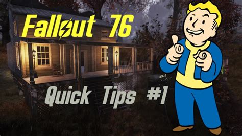 Fallout 76 Quick Tips 1 Youtube