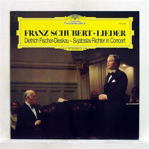 Schubert : lieder de Dietrich Fischer-Dieskau / Scjatoslav Richter, 33T chez elyseeclassic - Ref ...