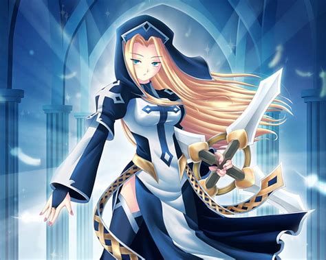 Crossblade Guardian Glow Blond Cg Blade Anime Feather Hot Anime