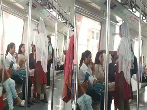 Transgender Begging In Delhi Metro Video Viral People Angry On Dmrc दिल्ली मेट्रो में अब