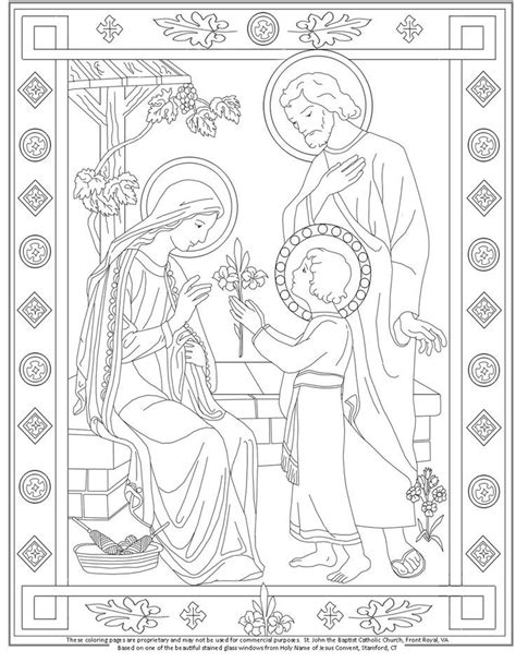 Catholic coloring and activity books 718. Holy Family Coloring Pages | Catholic coloring, Family ...
