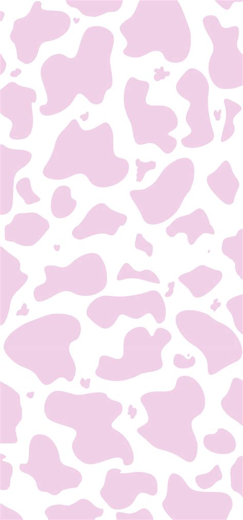 Download Cow Pattern With Pastel Pink Spots Wallpaper