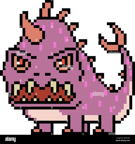 Vector Pixel Art Monster Isolated Stock Vector Image And Art Alamy