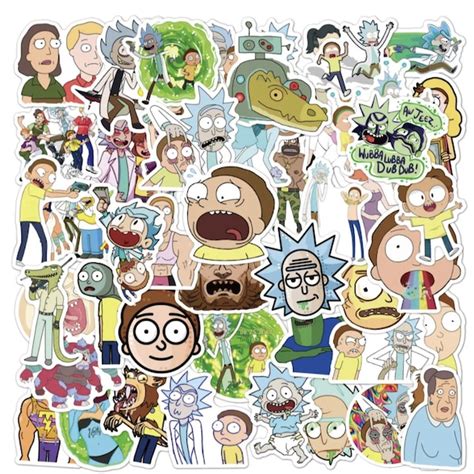 Rick And Morty Waterproof Stickers Etsy