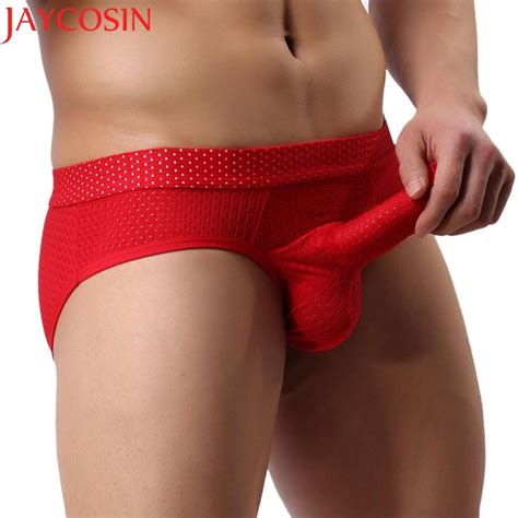 Jaycosin Hot Mens Sexy Underwear U Convex Design Smooth Long Bulge