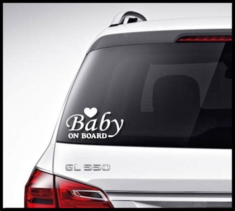 Baby On Board Car Decal Vinyl Lettering Bumper Sticker Baby On Board