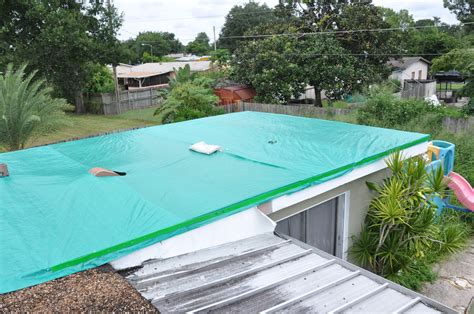 How To Install A Roof Tarp On A Gravel Roof — Temporary Repair