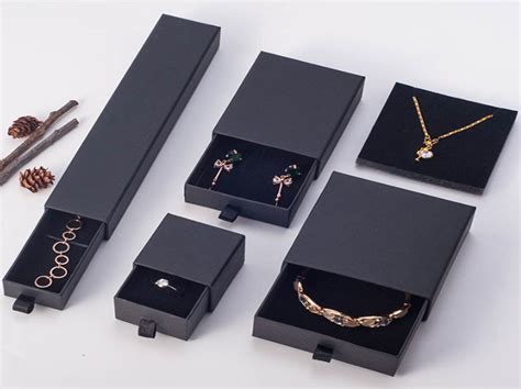 China Black Small Big Paper Drawer Box Sliding Drawer Box Jewelry