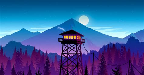 Firewatch Night Wallpaper For Saving Battery For Amoled Display