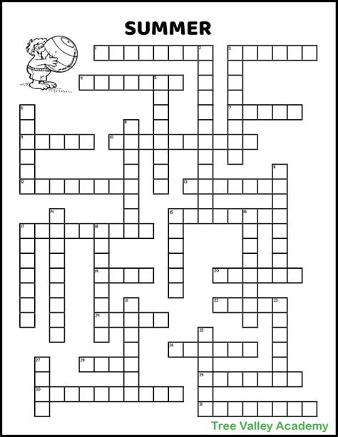 Middle School Summer Crossword Puzzle In 2023 Crossword Puzzle