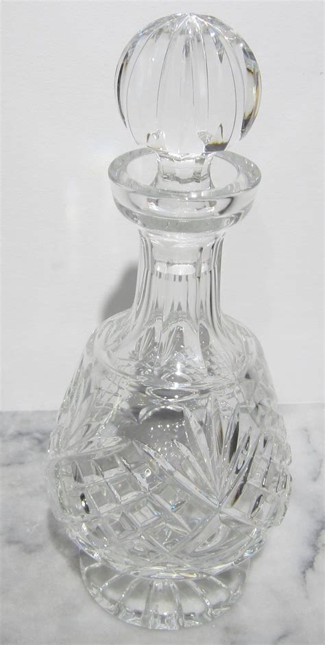 Vintage Waterford Crystal Large Rounded Decanter 12 Unique Pattern Pre Owned Never Used