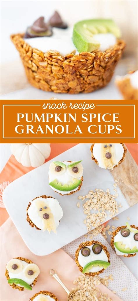 Pumpkin Spice Granola Cups Halloween Recipe Recipe Pumpkin Spice