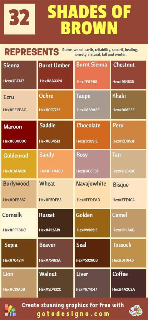 Brown Color Palette Names Kisha Clinton