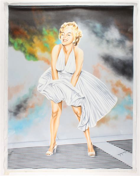Hector Monroy Signed Marilyn Monroe X Original Oil Painting On