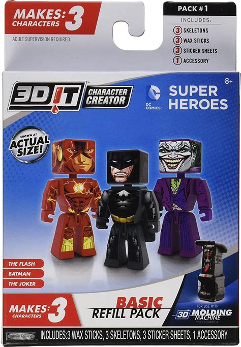 3d Character Creator Dc Comics Basic Refill Pack Style 1 Stick Toy