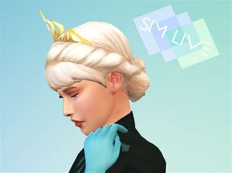 Maxis Match Frankenmesh From Base Game Hairstyles Modelled After Elsa