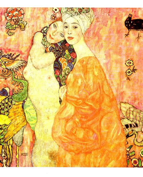 Gustav Klimt The Women Friends Print Beautiful Women Friendship Companionship Risque