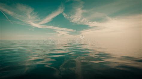 Beautiful Seascape Evening Sea Horizon And Sky Stock Image Image Of
