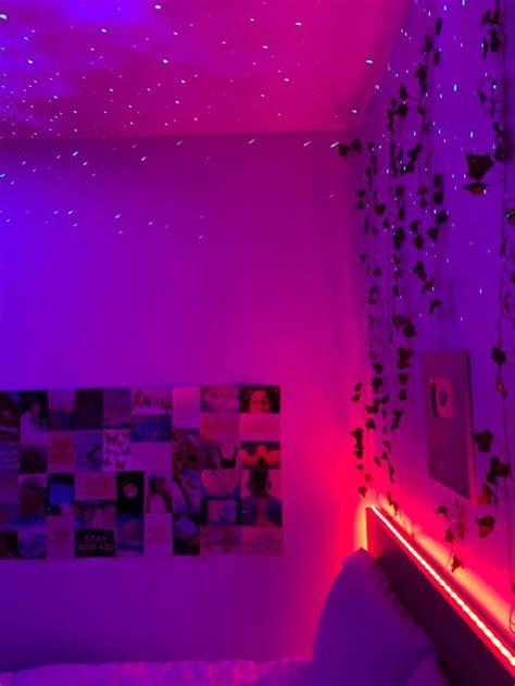 Led Aesthetic Bedroom In 2020 Neon Room Dreamy Room