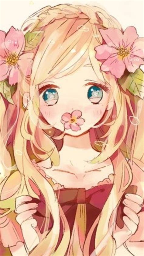 In Flower Cute Manga Girl Art Iphone Wallpaper Mobile9